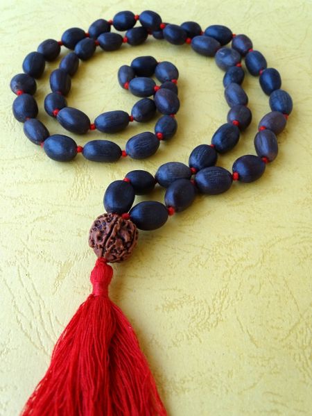 Lotos i rudrakša, ogrlica - tradicionalni stil izrade